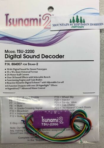 Soundtraxx 884007 Tsunami 2 Tsu-2200 Steam-2 Loco Sound Decoder    Modelrrsupply