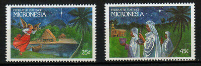 Micronesia, Scott # 104-105, Set Of Two Christmas: Angels & Three Wise Men, 1989