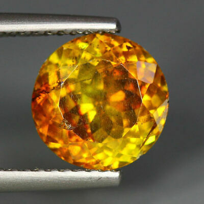 3.89ct Uncooked! 100% Natural Sphalerite Orange Yellow Color Loose Gemstone